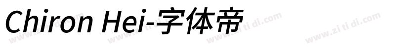 Chiron Hei字体转换